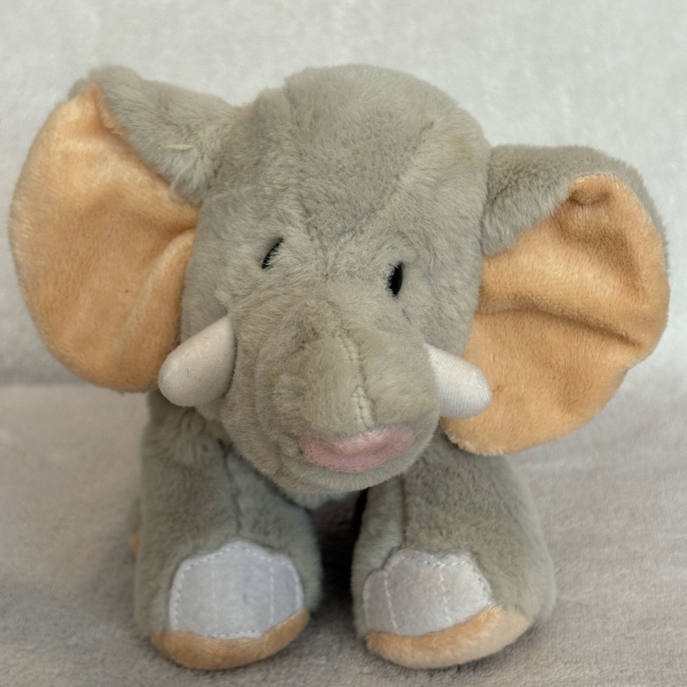 Webkinz  Ganz Velvety Elephant Grey Beige Plush Stuffed Animal  8" No Code HM167